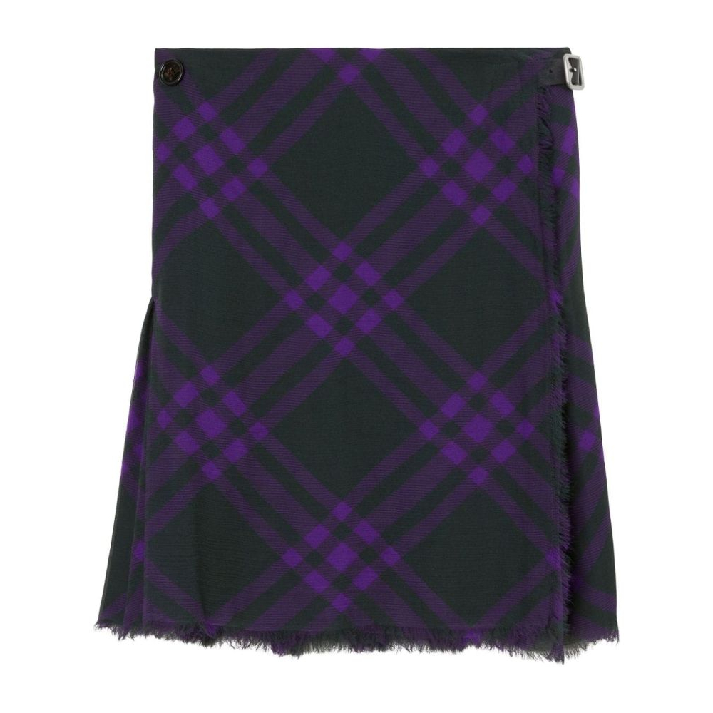 Women's 'Check-Pattern Frayed' Kilt