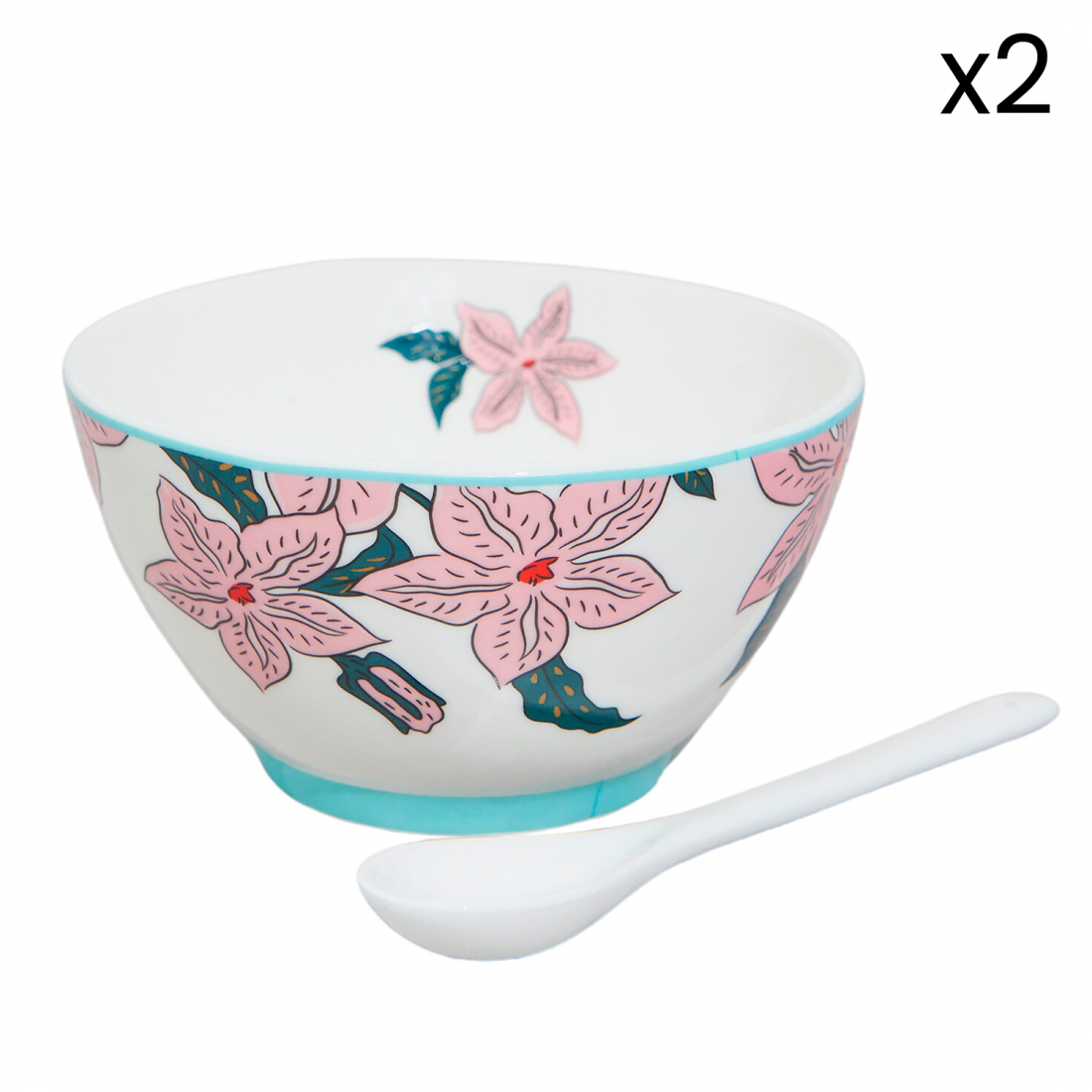 'Alice' Bowl, Spoon - 4 Pieces