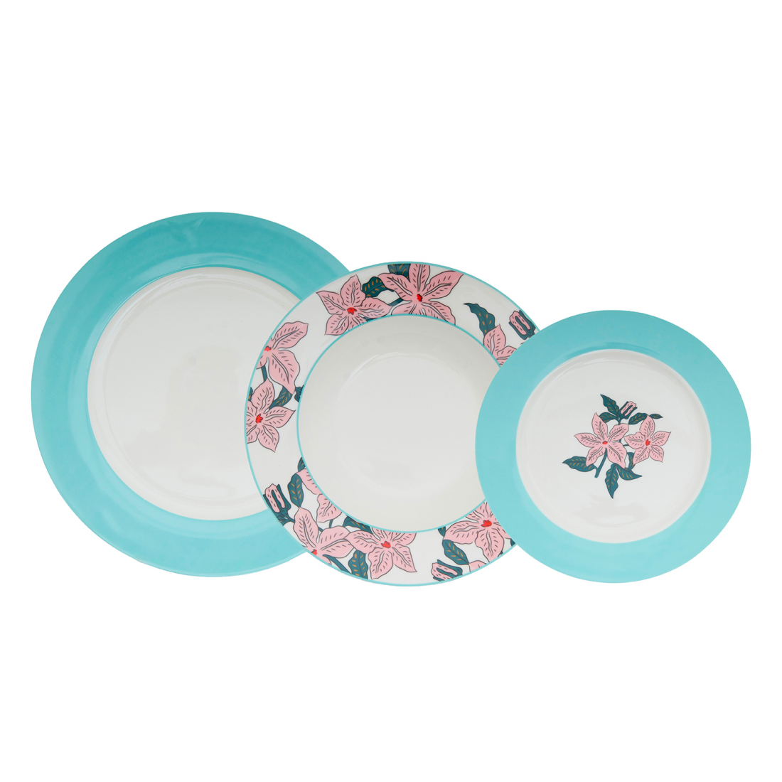 'Alice' Plate Set - 3 Pieces