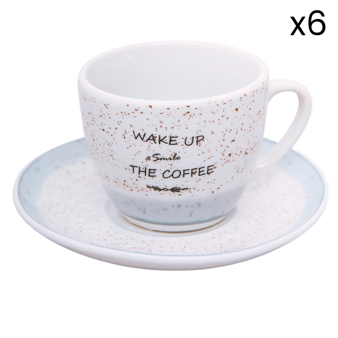 'Granelli' Kaffeetasse & Untertasse Set - 80 ml, 12 Stücke