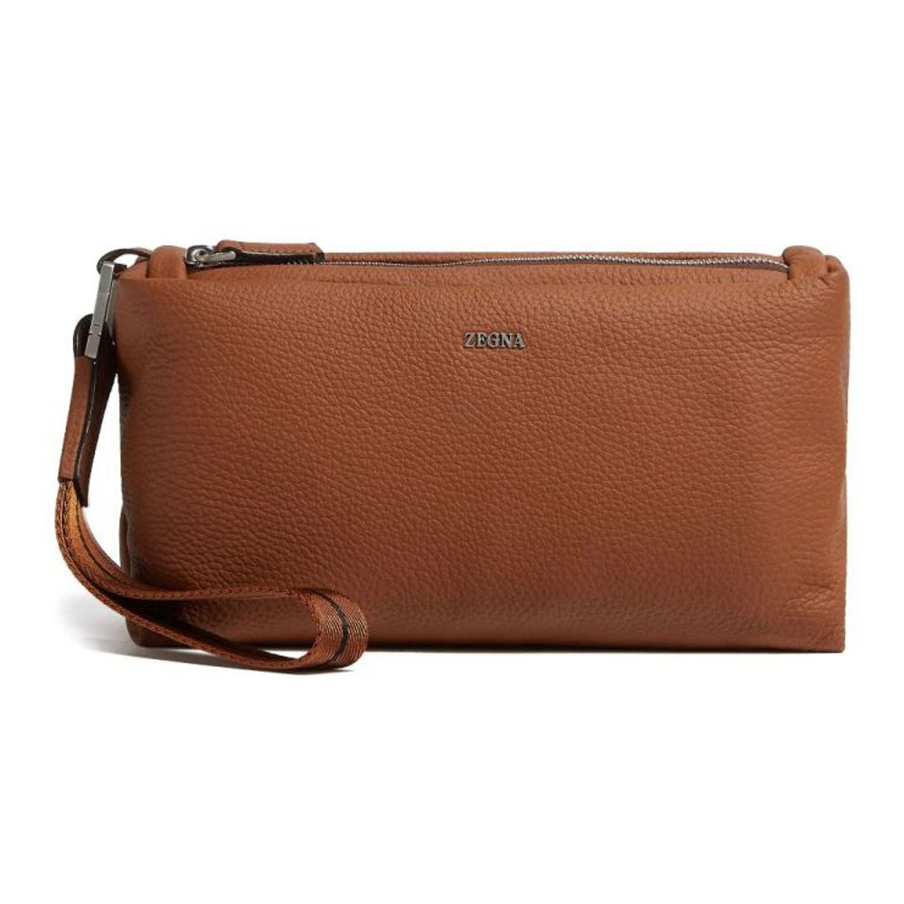 Men's 'Logo-Plaque' Clutch Bag