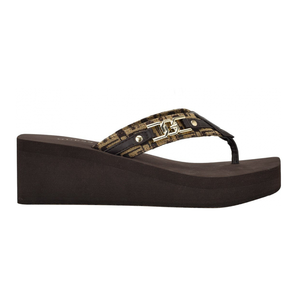 'Ediva Logo Hardware' Keil Flip Flops für Damen