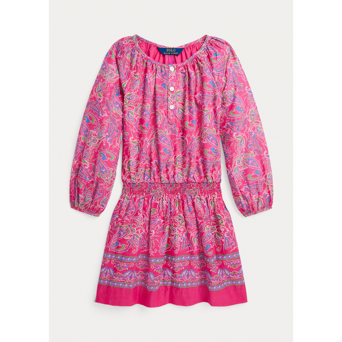 Little Girl's 'Paisley Batiste' Long-Sleeved Dress