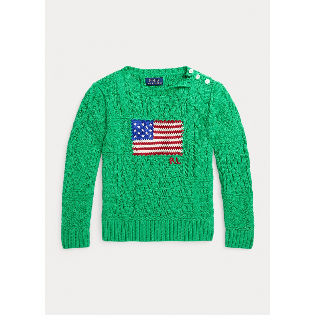 Little Girl's 'Aran Flag' Sweater