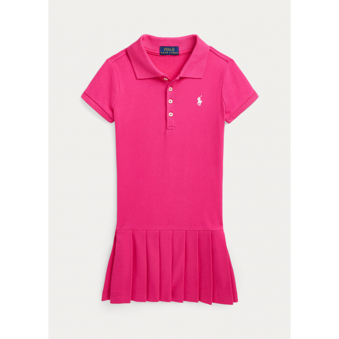 'Pleated' Polo-Kleid für Kleine Mädchen