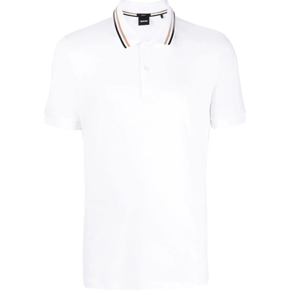 Men's 'Stripe-Collar' Polo Shirt