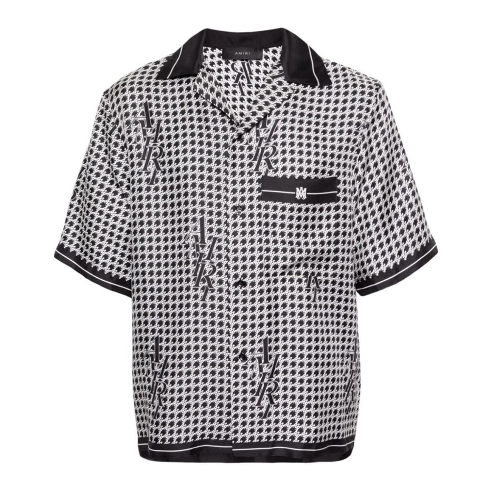 Chemise à manches courtes 'Monogram-Houndstooth' pour Hommes