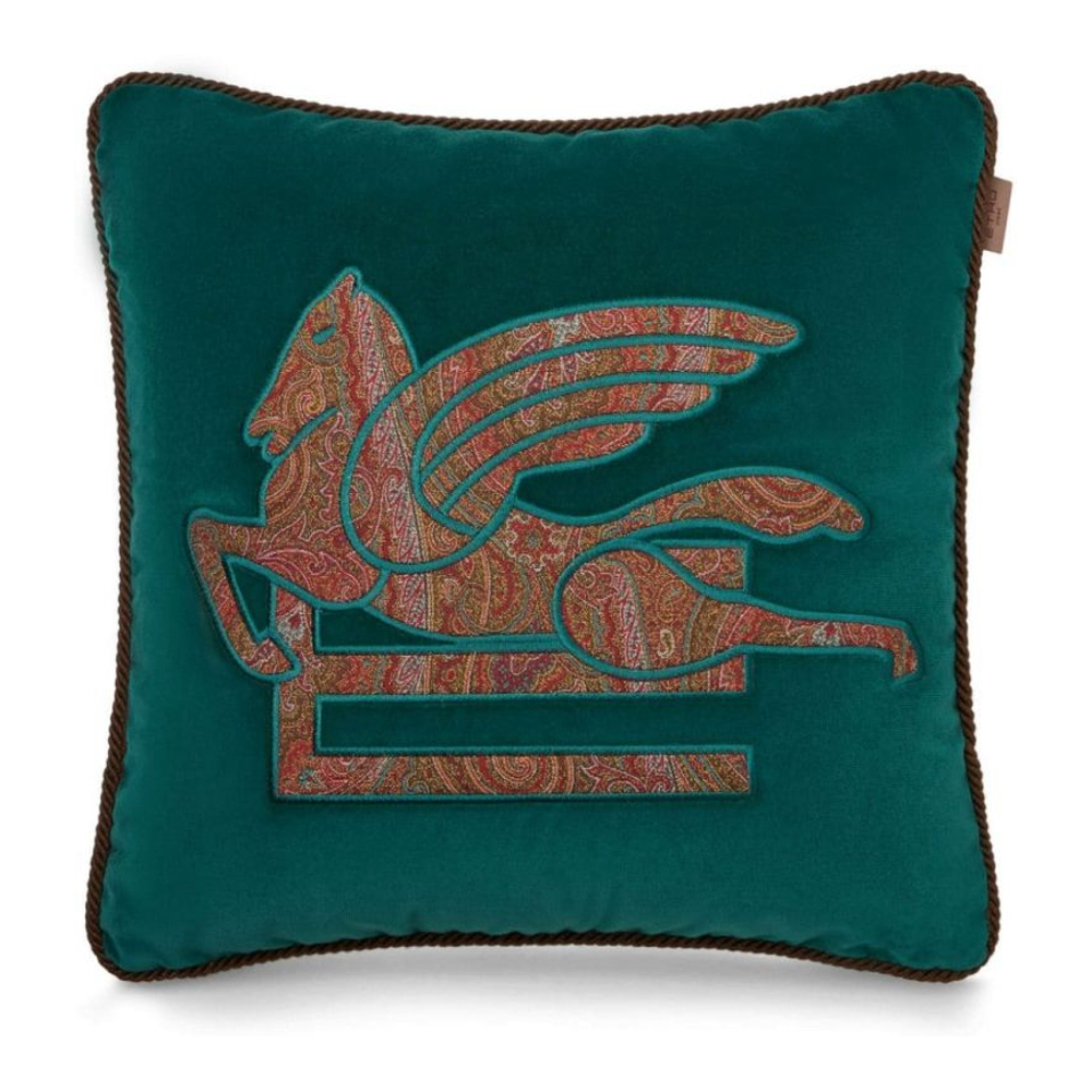 'Pegaso-Embroidered Paisley' Pillow - 45 x 45 cm