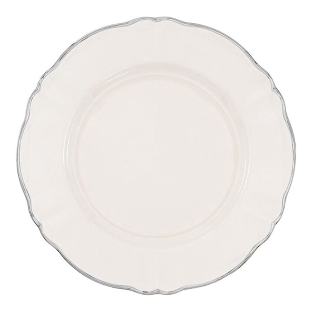 Assiette à dîner 'Ivory Platinum Rim' - 26.5 cm