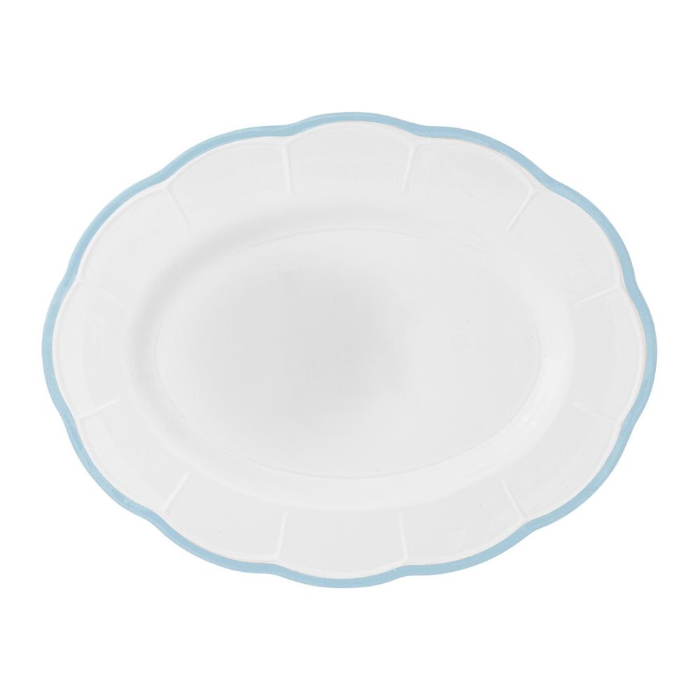 'Oval Scalloped Rim' Platter - 36 cm