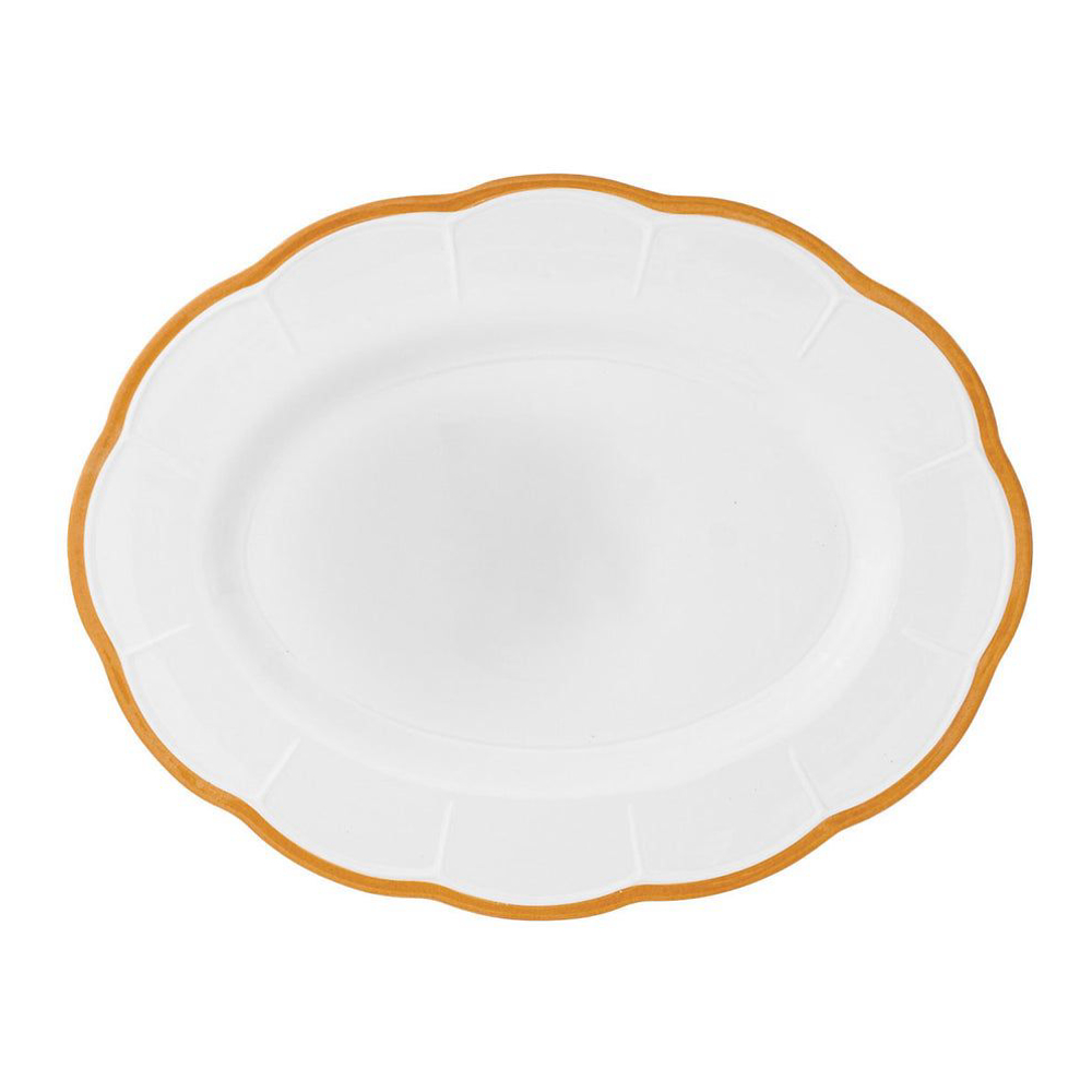 Plat 'Oval Scalloped Rim' - 36 cm