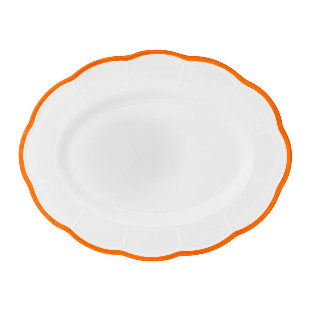 'Oval Scalloped Rim' Platter - 36 cm