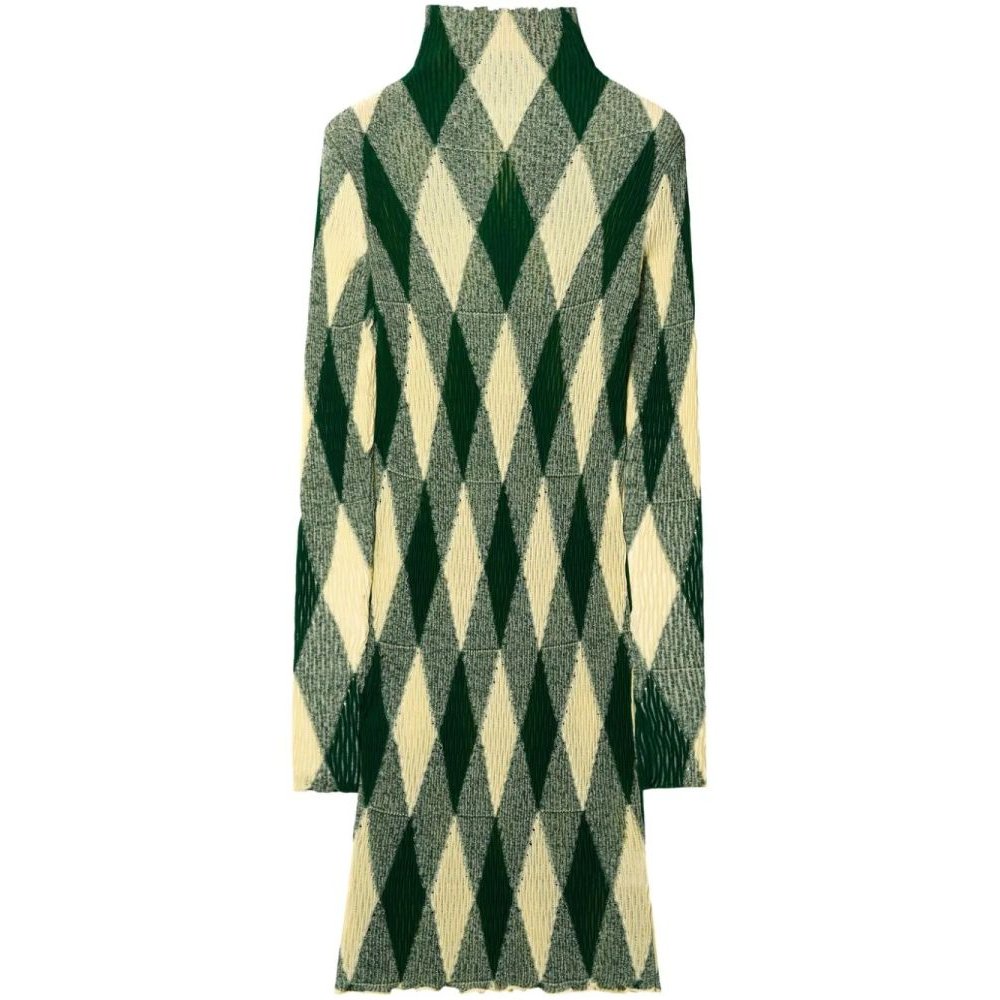 'Argyle Ribbed' Midi Kleid für Damen