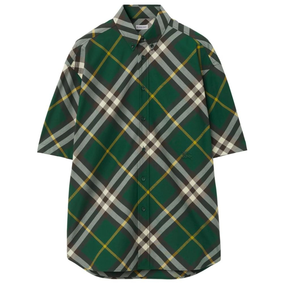 Chemise à manches courtes 'Logo-Embroidered Plaid' pour Hommes