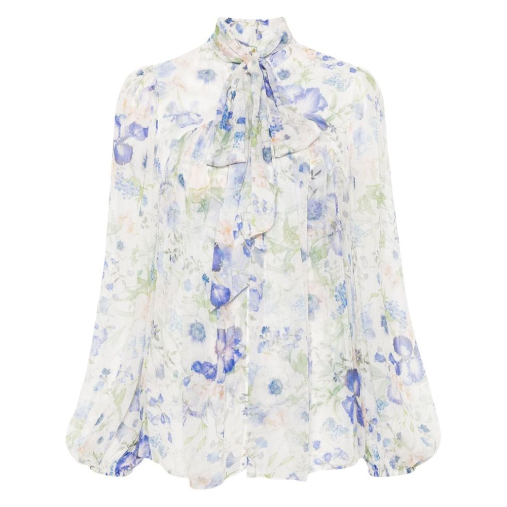 'Natura Floral' Langärmelige Bluse für Damen