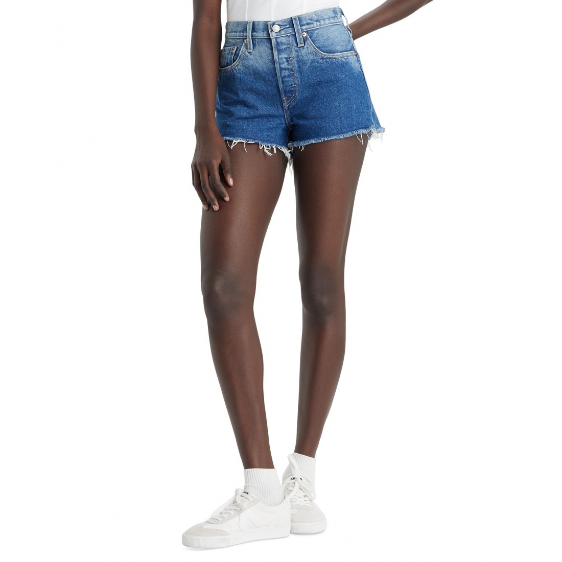 Women's '501 Button Fly Cotton' Denim Shorts