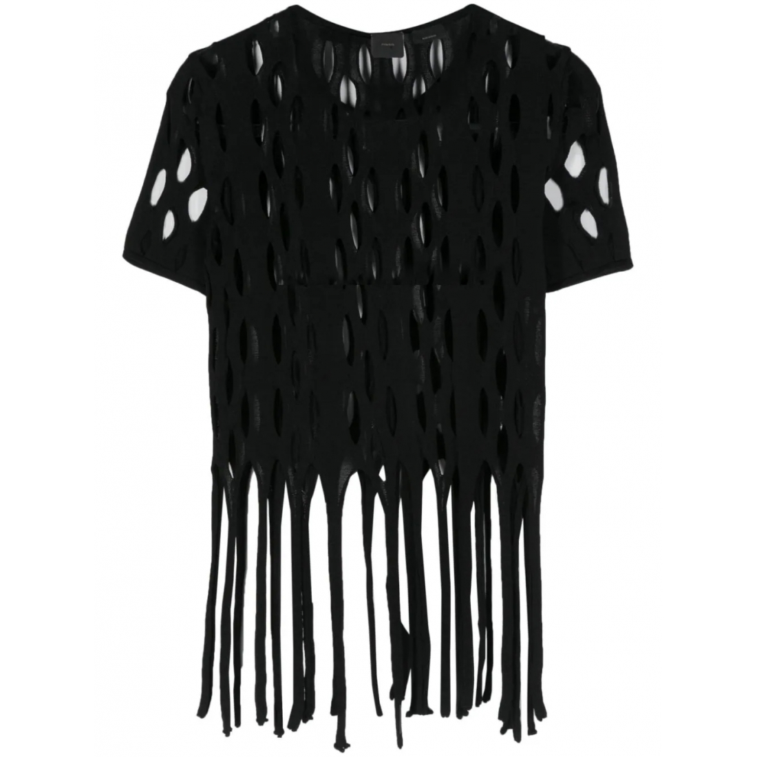 T-shirt 'Fringed Open-Knit' pour Femmes