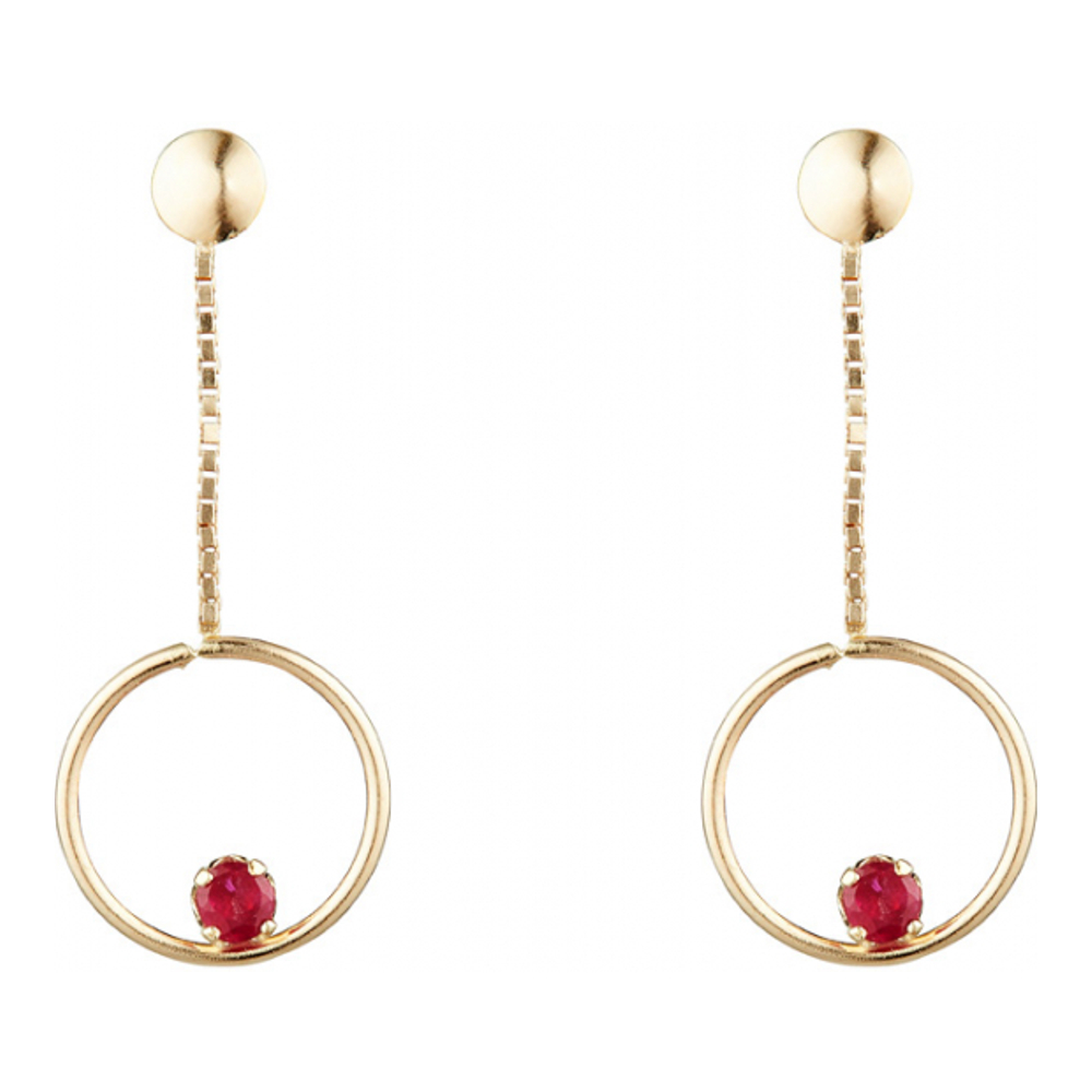 Women's 'Cerceaux De Rubis' Earrings