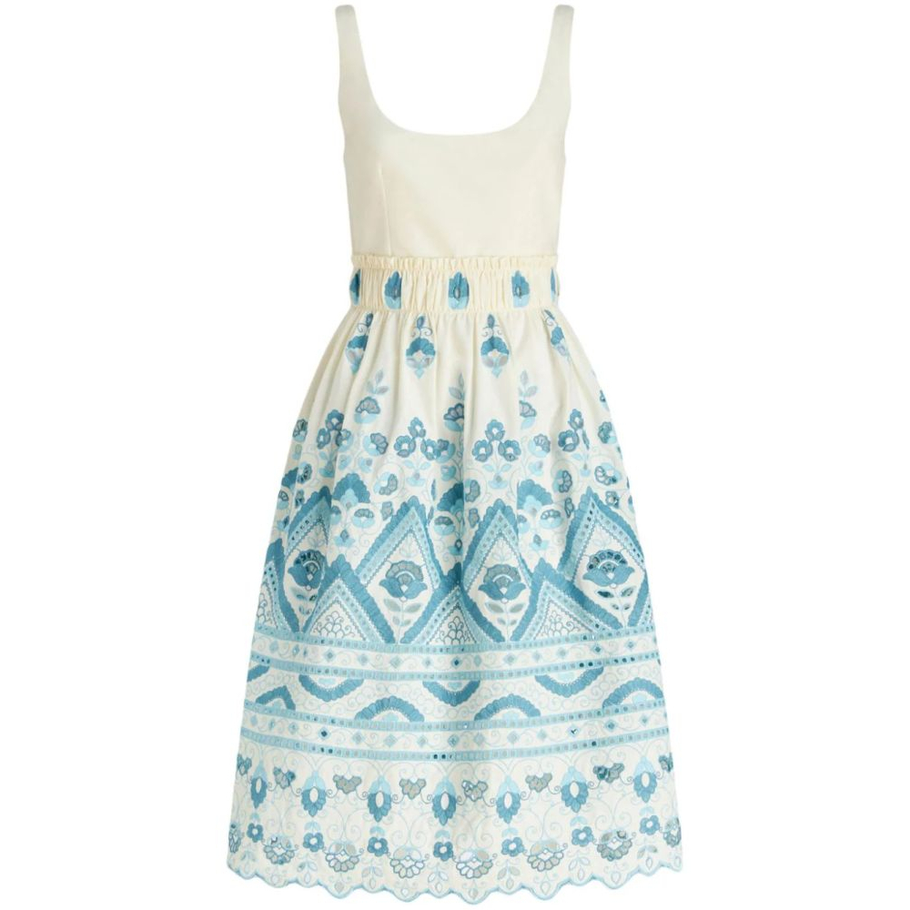 Women's 'Broderie Anglaise' Sleeveless Dress