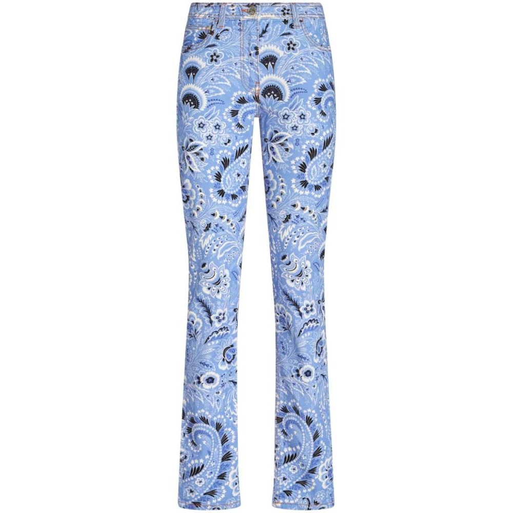 'Bandana-Print' Jeans für Damen