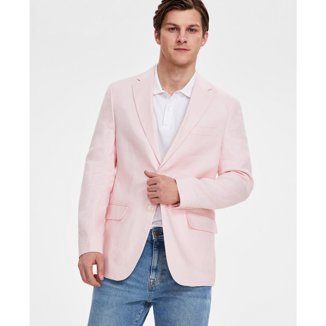 Modern-Fit Linen Sport Coat pour Hommes