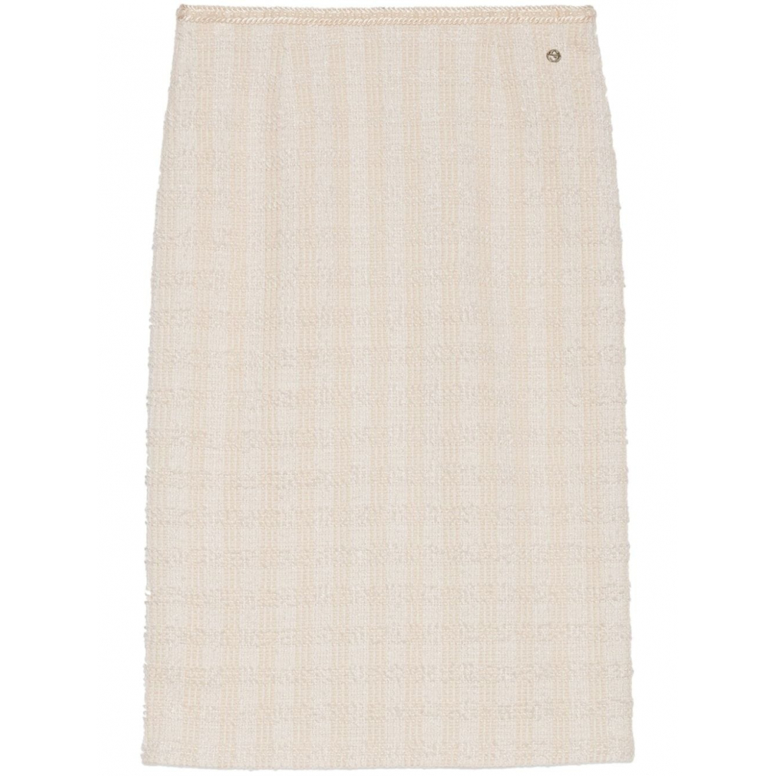 'Logo-Plaque Tweed' Midi Rock für Damen