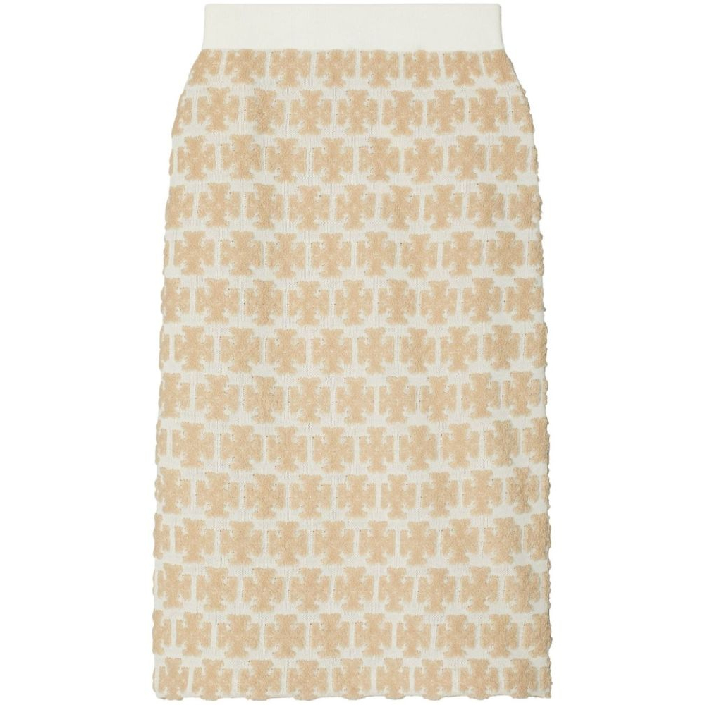 Women's 'Double T Bouclé' Midi Skirt