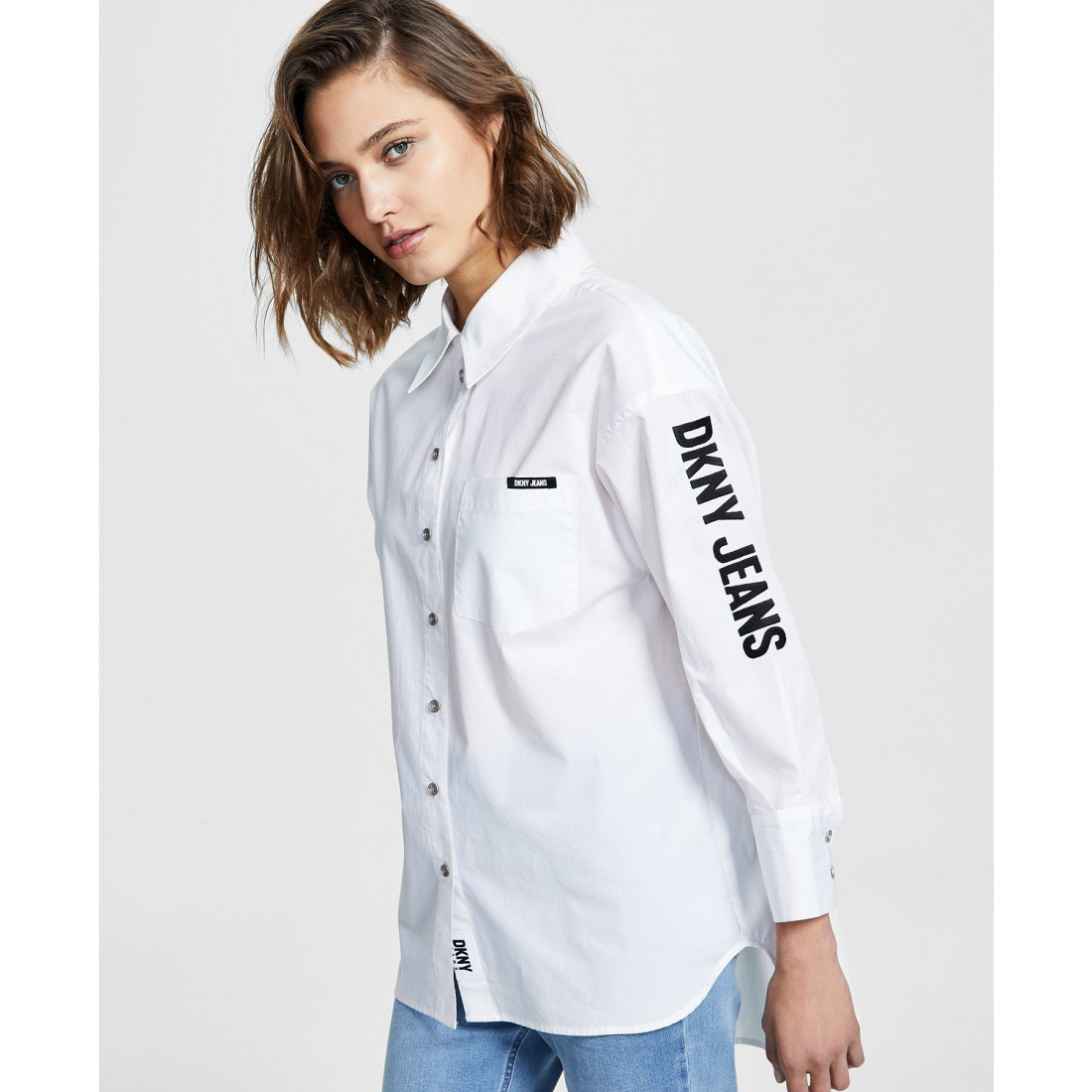 Chemise 'Embroidered-Logo' pour Femmes