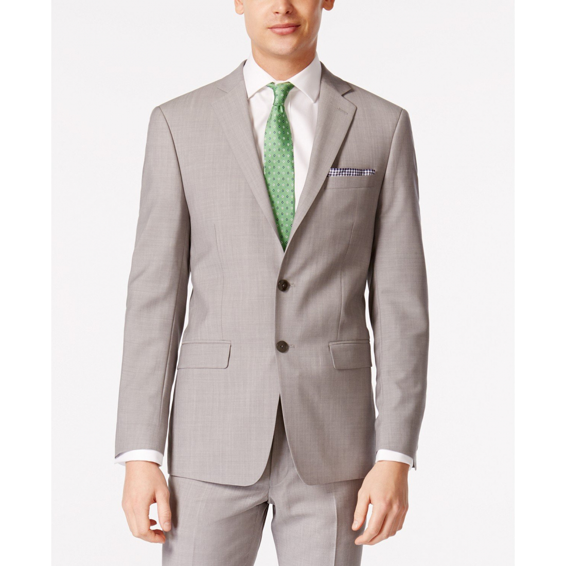 'Solid Classic-Fit' Anzug Jacke für Herren