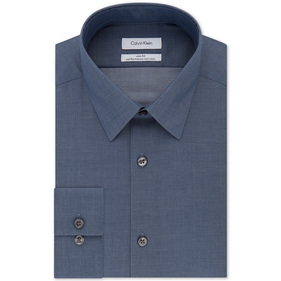 'Slim-Fit Non-Iron Herringbone Dress Shirt' pour Hommes