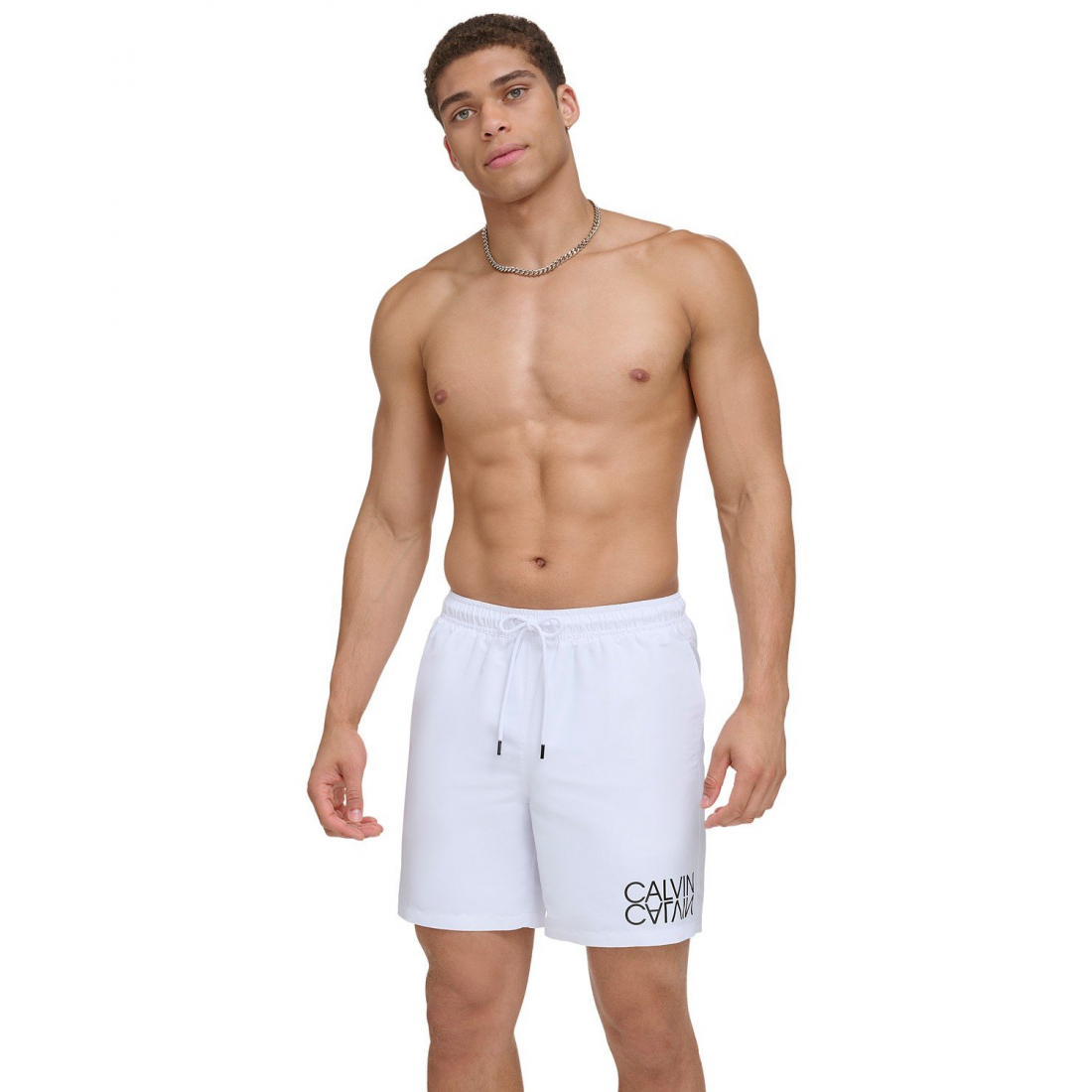 Men's 'Reflection Logo Elastic Waist' Swimming Trunks