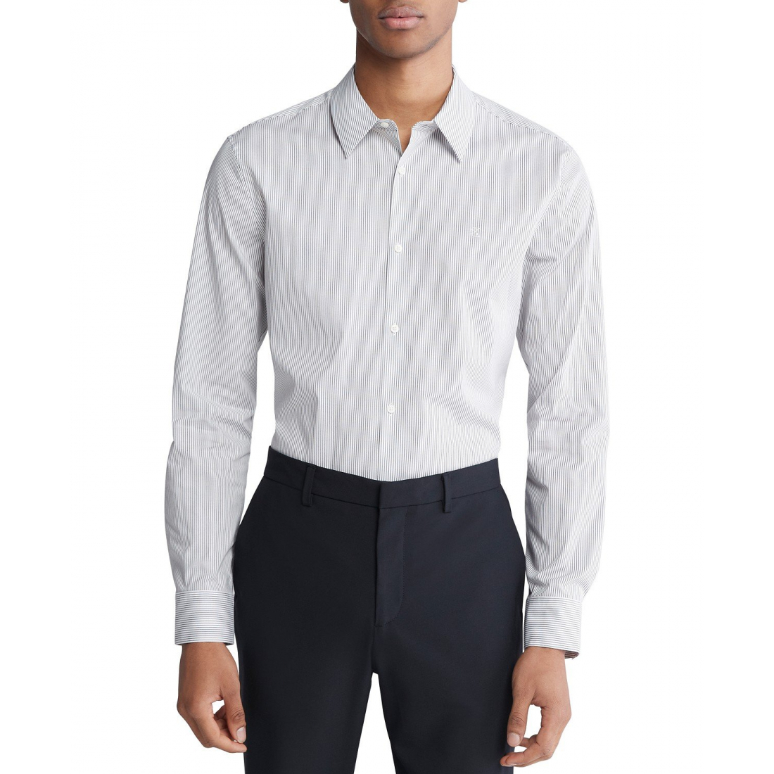 'Striped Stretch Button-Front' Hemd für Herren