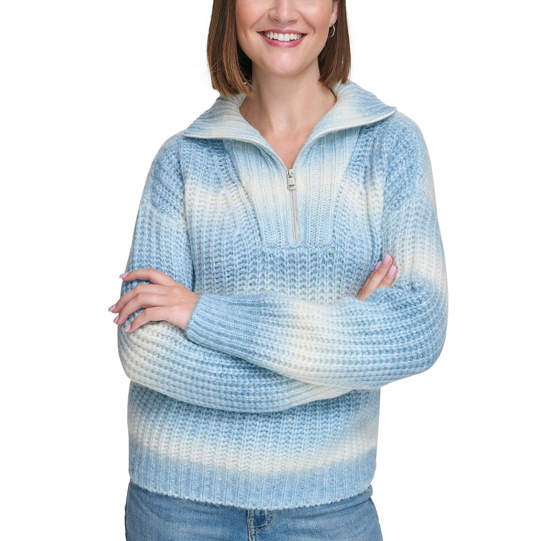 Pull 'Space-Dyed Half-Zip' pour Femmes