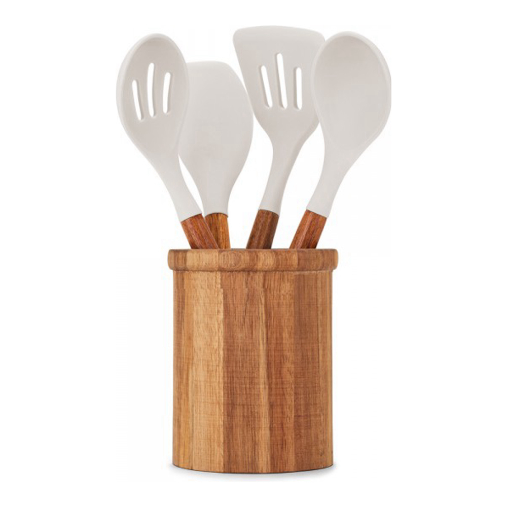 Set De 4 Ustensiles De Cuisine Avec Pot