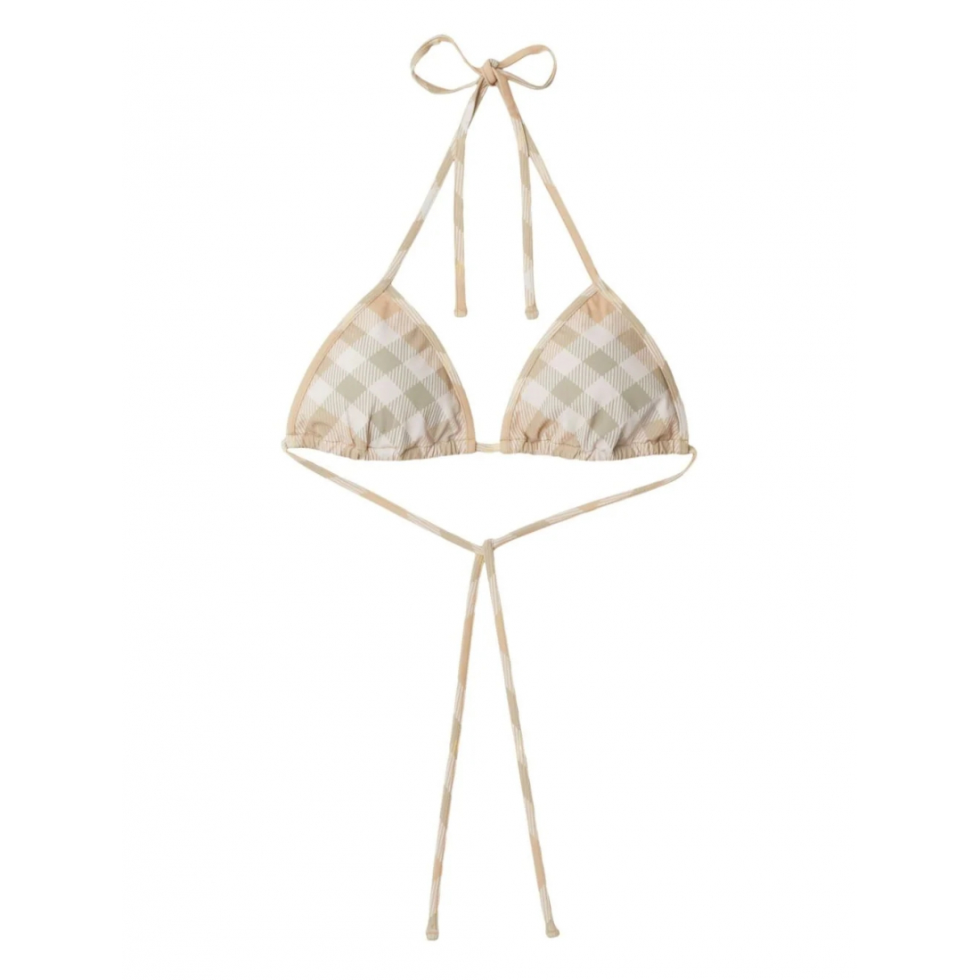 Women's 'Checked Triangle' Bikini Top