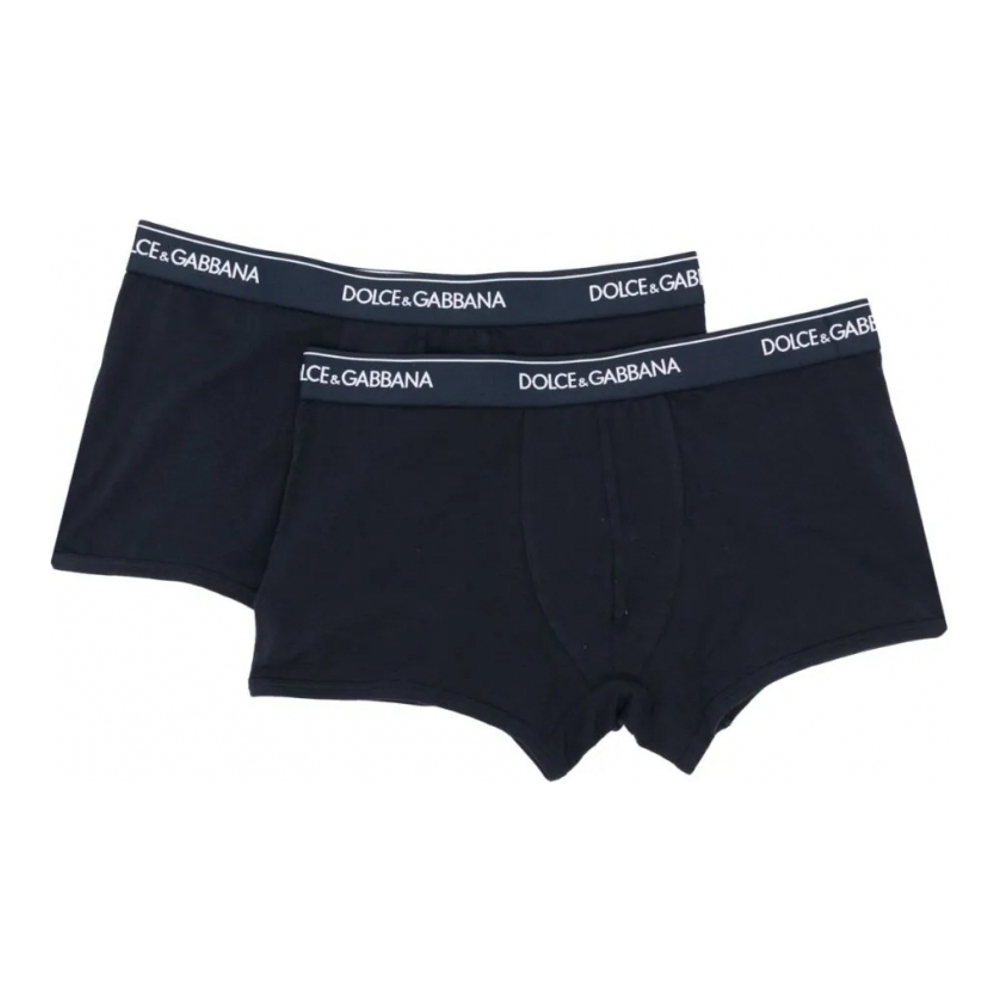 Men's 'Logo-Waist' Boxer Briefs - 2 Pieces