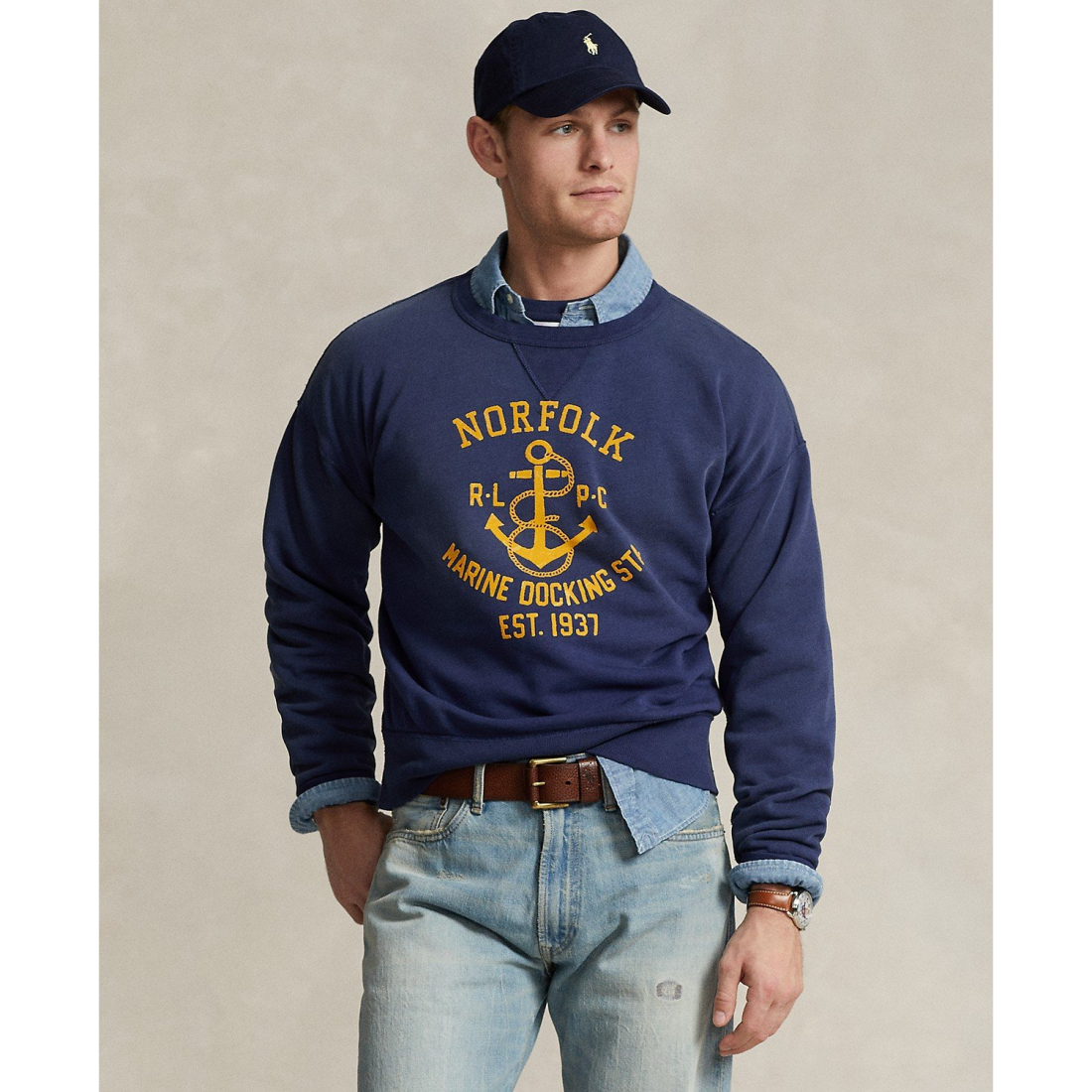 'Vintage-Fit' Sweatshirt für Herren