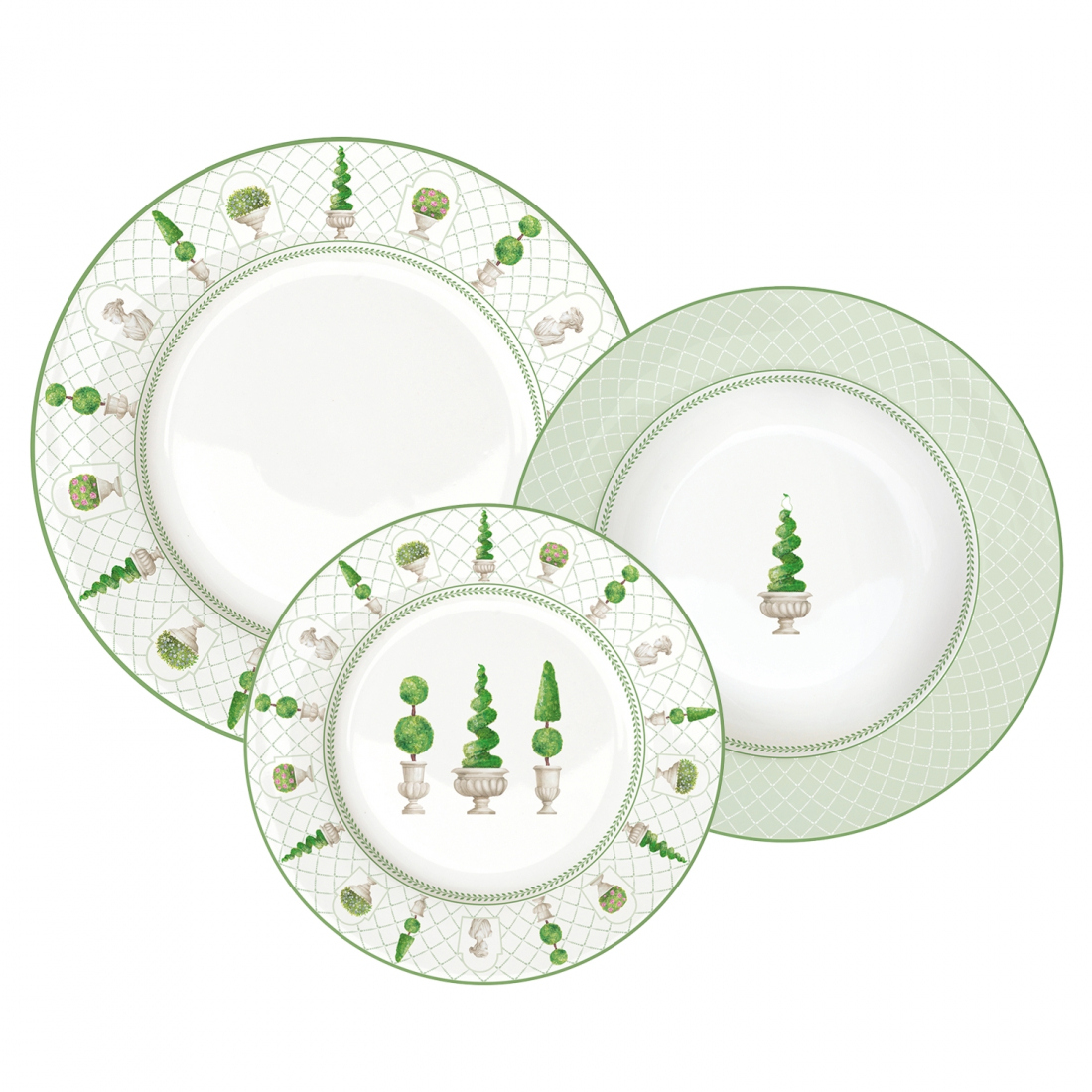 Set 18 Pcs (6Xdinner-Soup-Side) Topiary