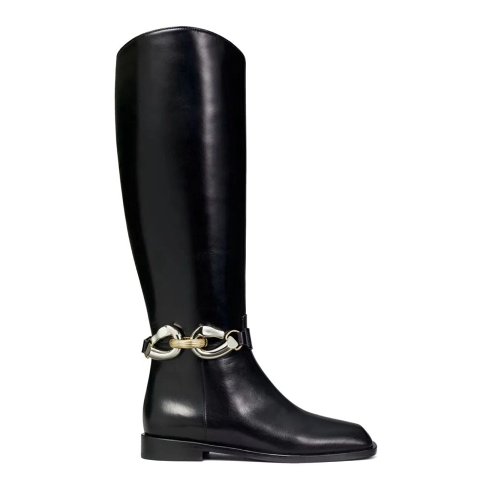 'Jessa Chain-Link Detailing' Lange Stiefel für Damen