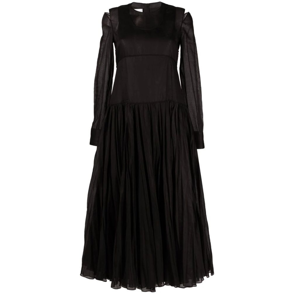 Robe Midi 'Pleat-Detail' pour Femmes