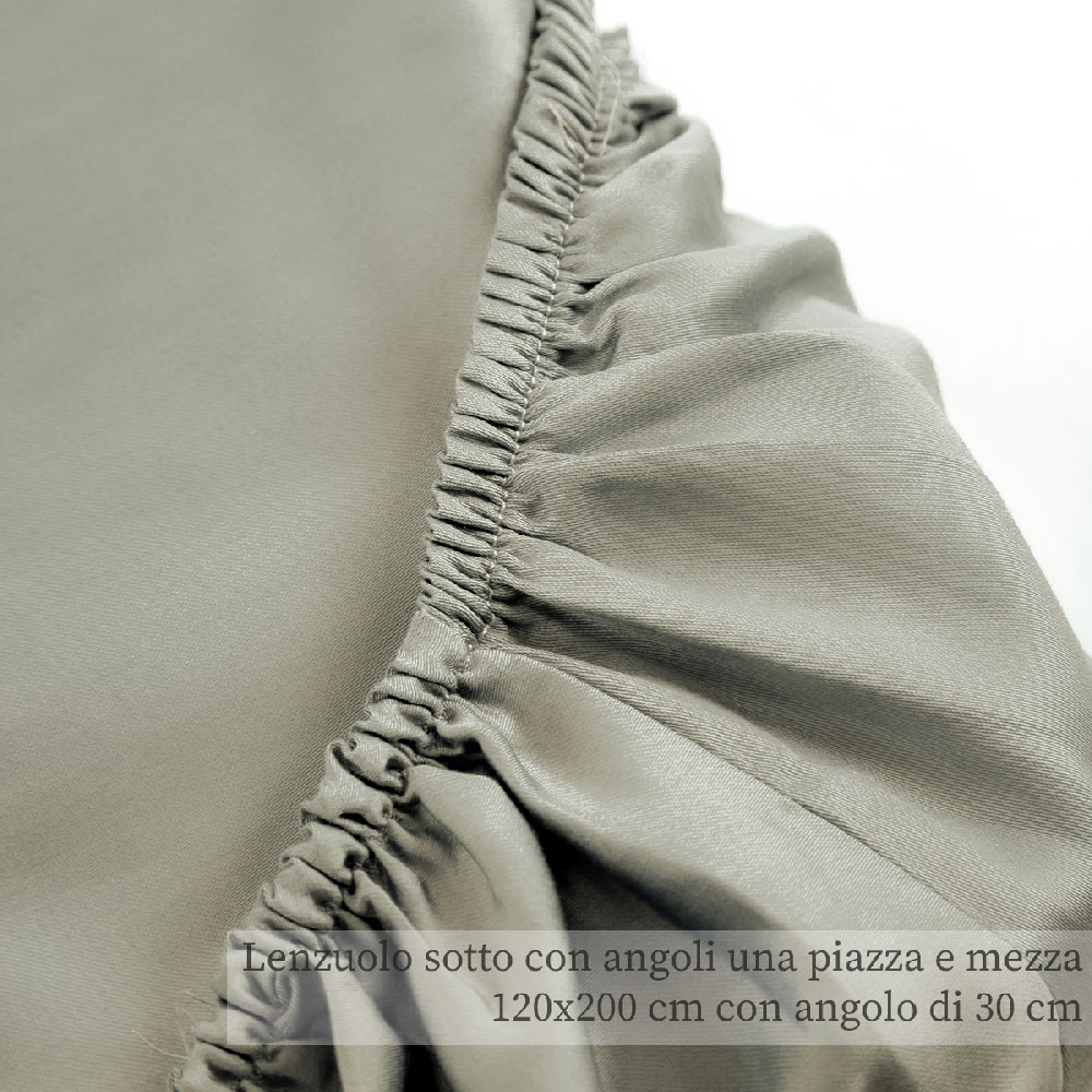 'Satin' Queen Fitted Sheet - 200 x 120 x 30 cm