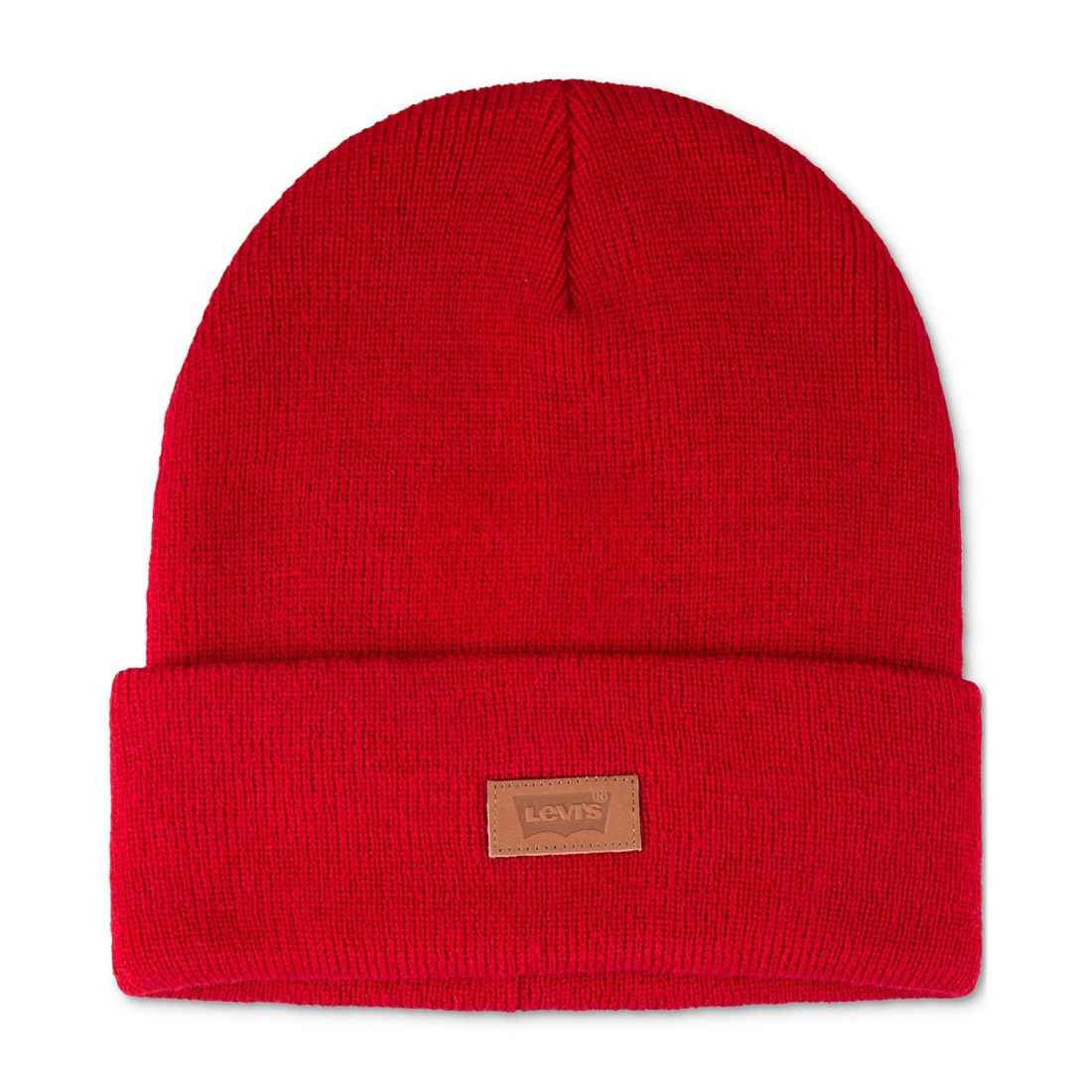 Men's 'All Season Comfy Leather Logo Patch Hero' Beanie