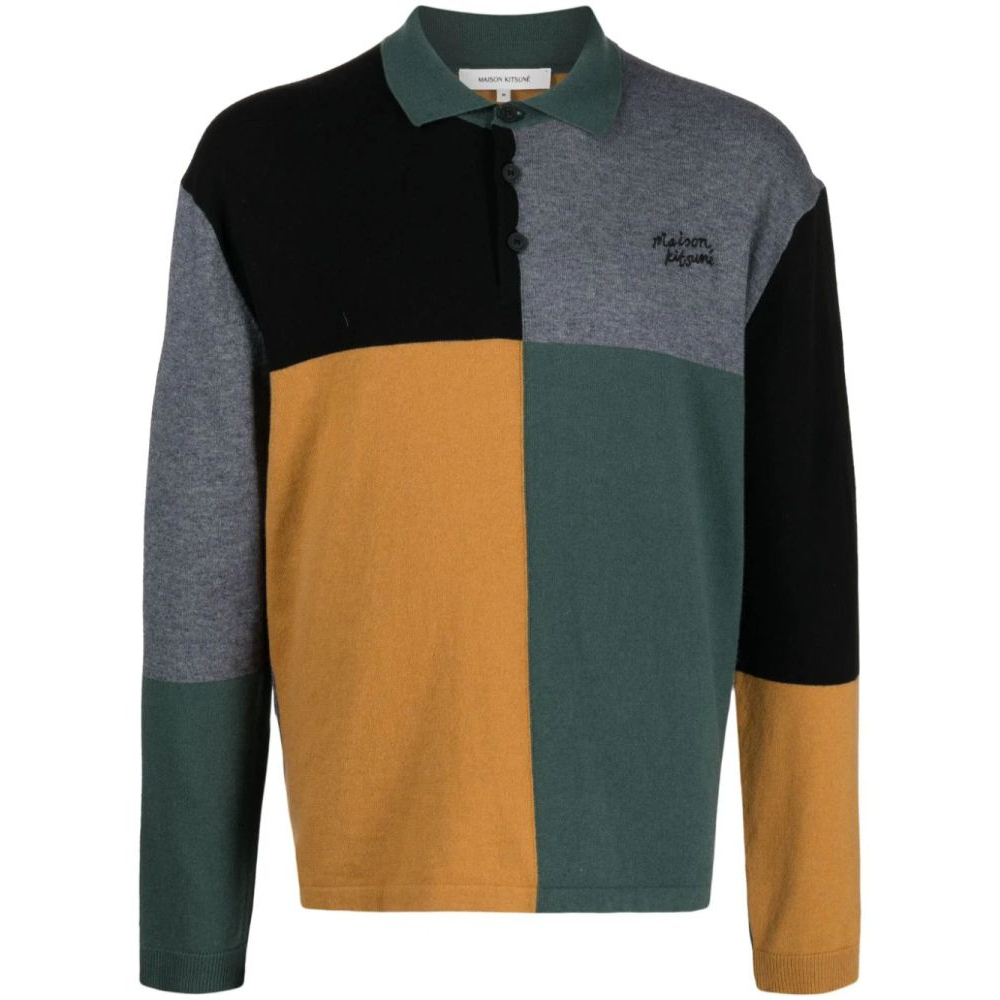 Pull 'Colour-Block Polo' pour Hommes