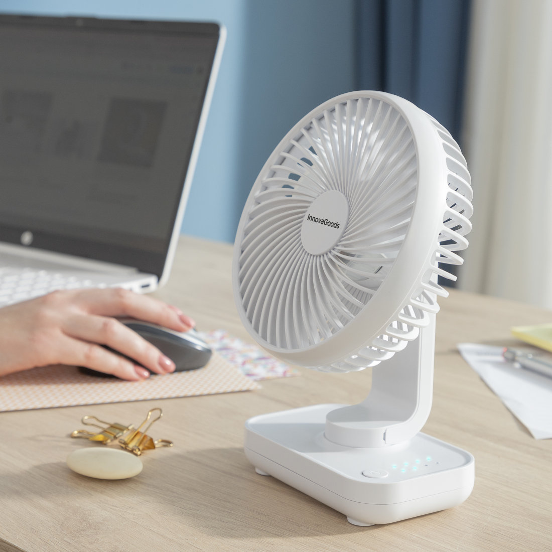 Ventilateur de Bureau Rechargeable Fanrec 3600 mAh / 13,3 W