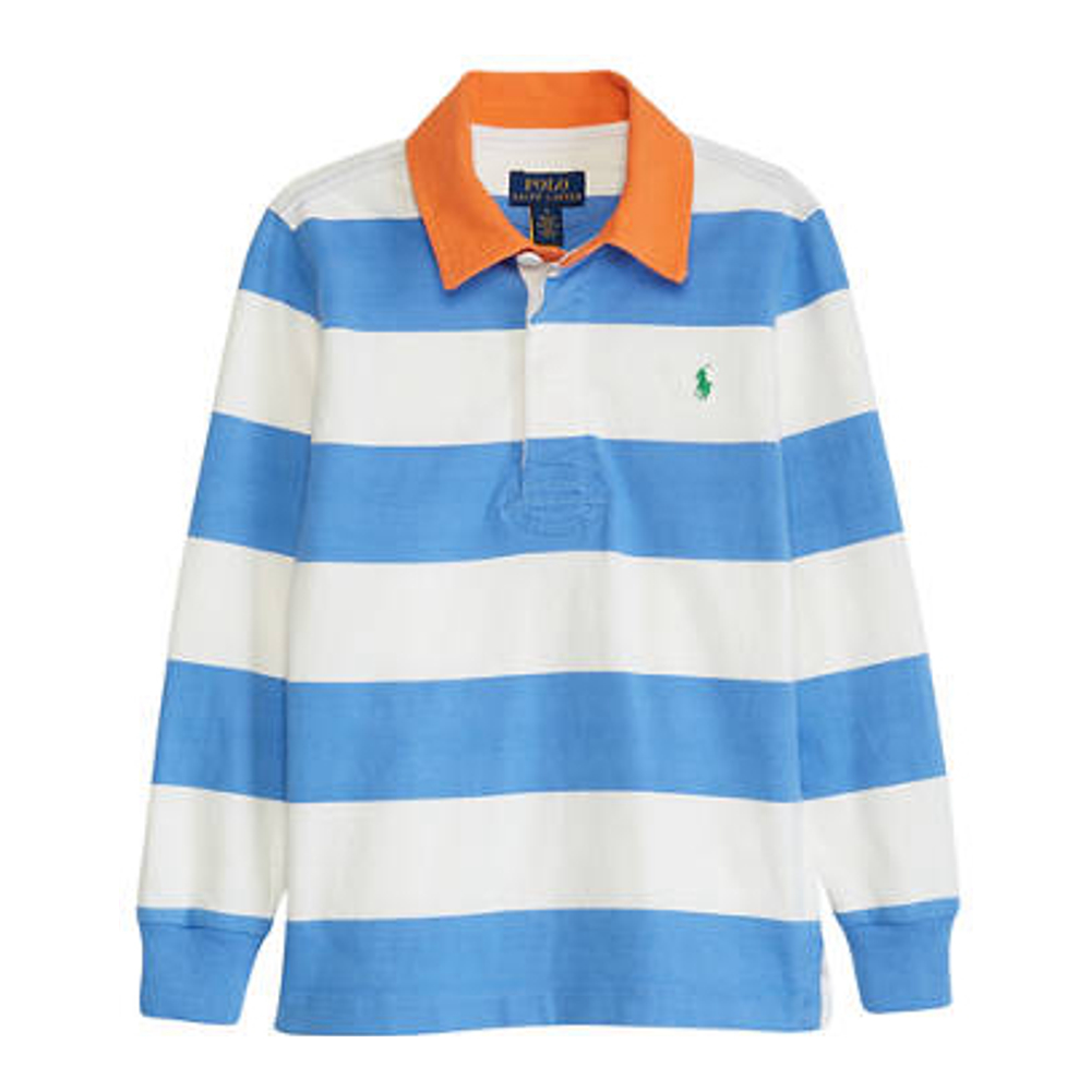 Little Boy's 'Striped' Polo Shirt