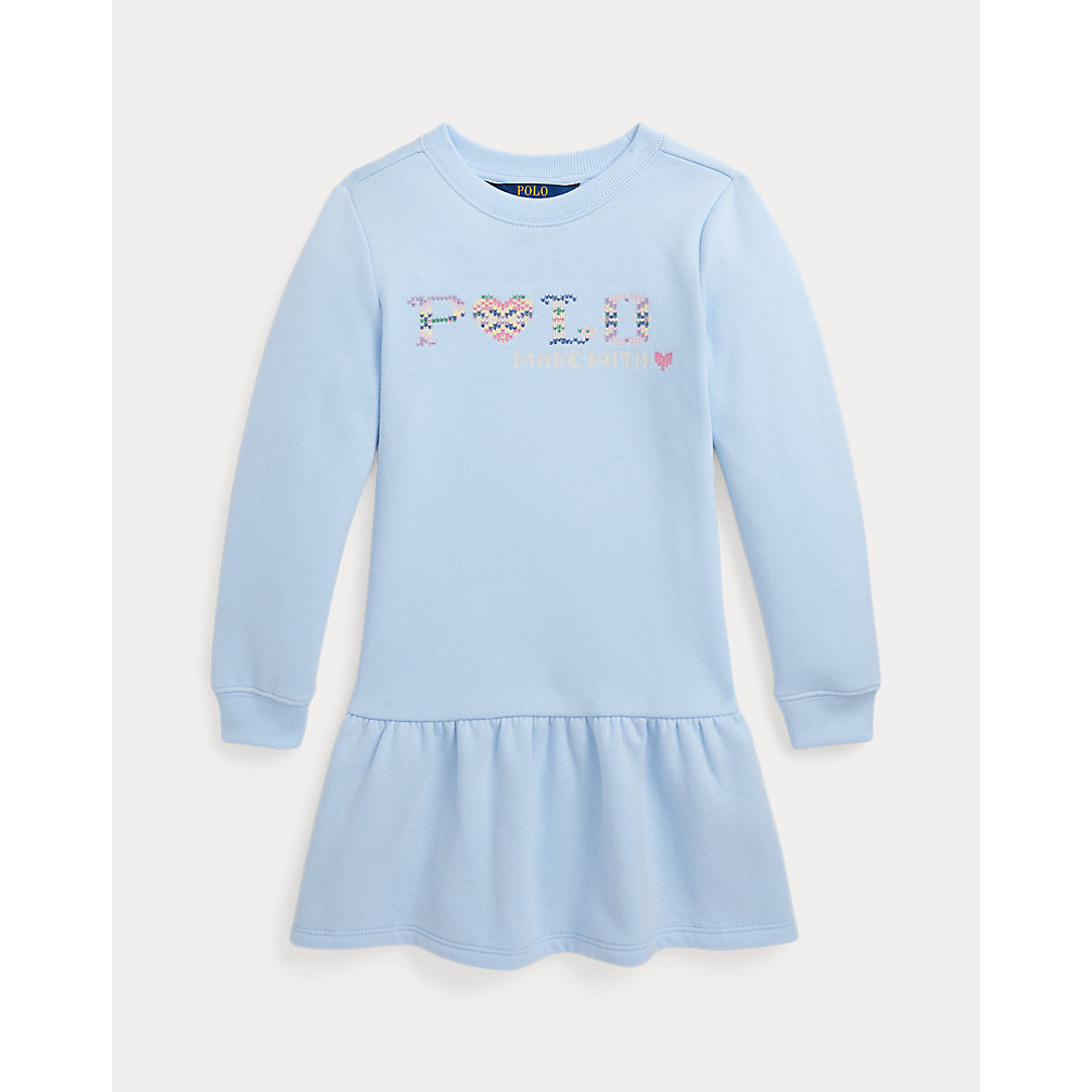 Toddler & Little Girl's 'Fair Isle Logo' Long-Sleeved Dress