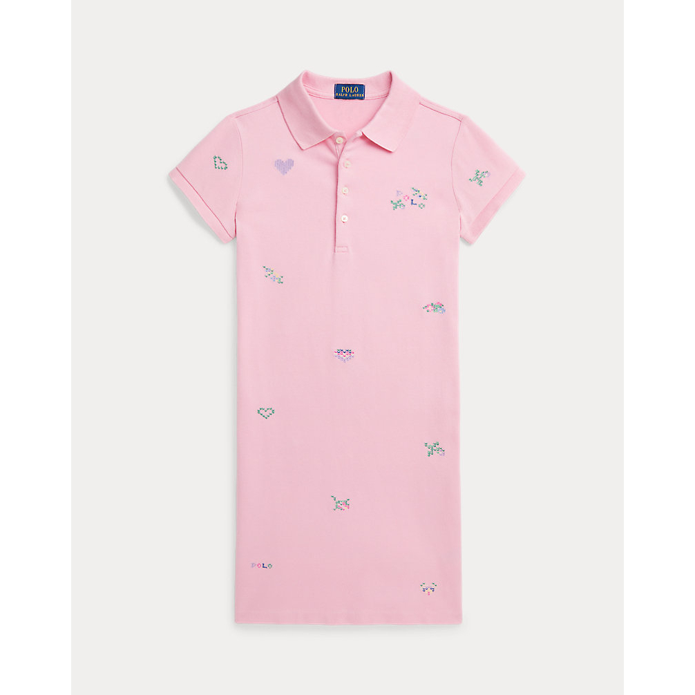 Robe Polo 'Embroidered Stretch' pour Grandes filles