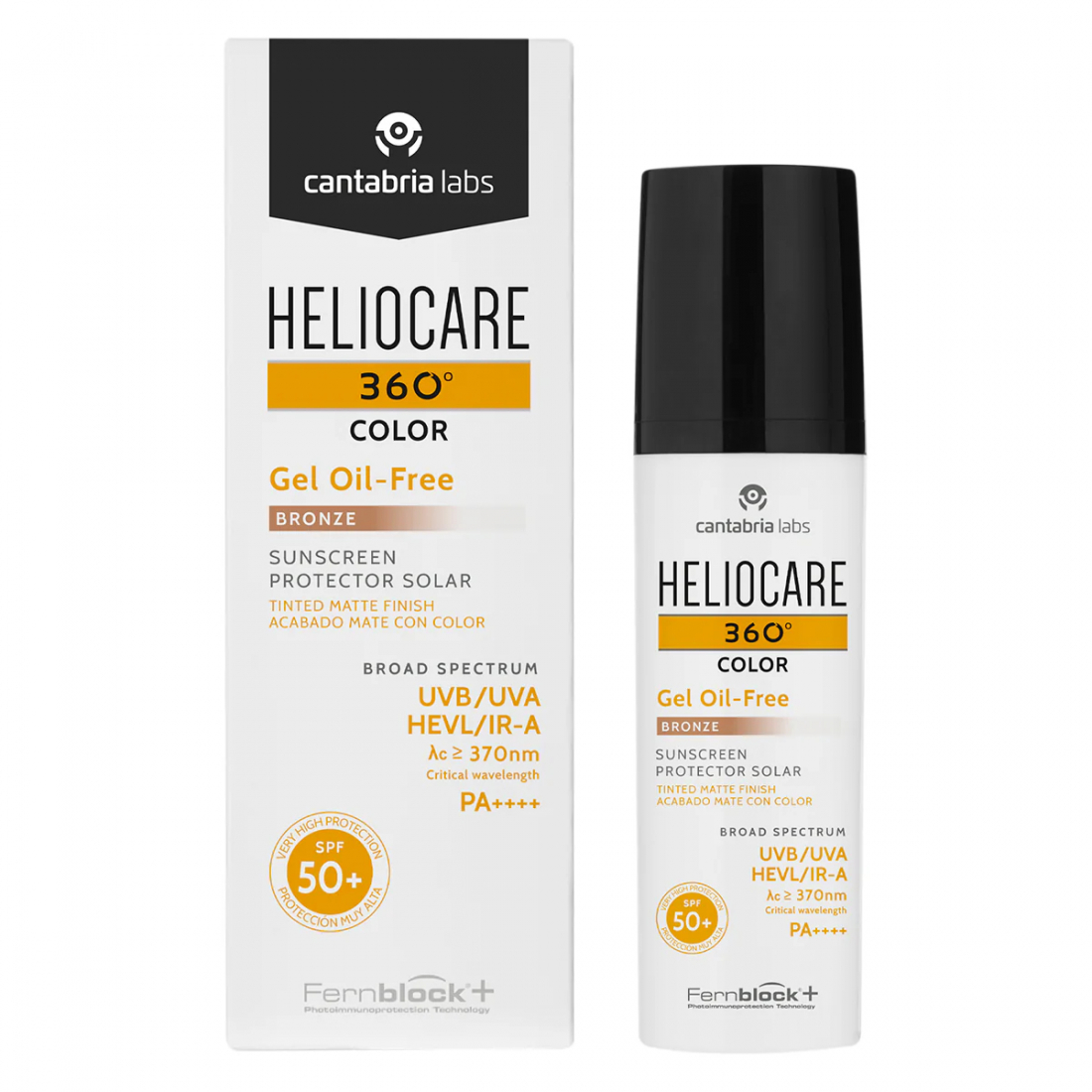 'Heliocare 360º Gel Oil Free Matte Finish SPF50+' Tinted Sunscreen - Bronze 50 ml