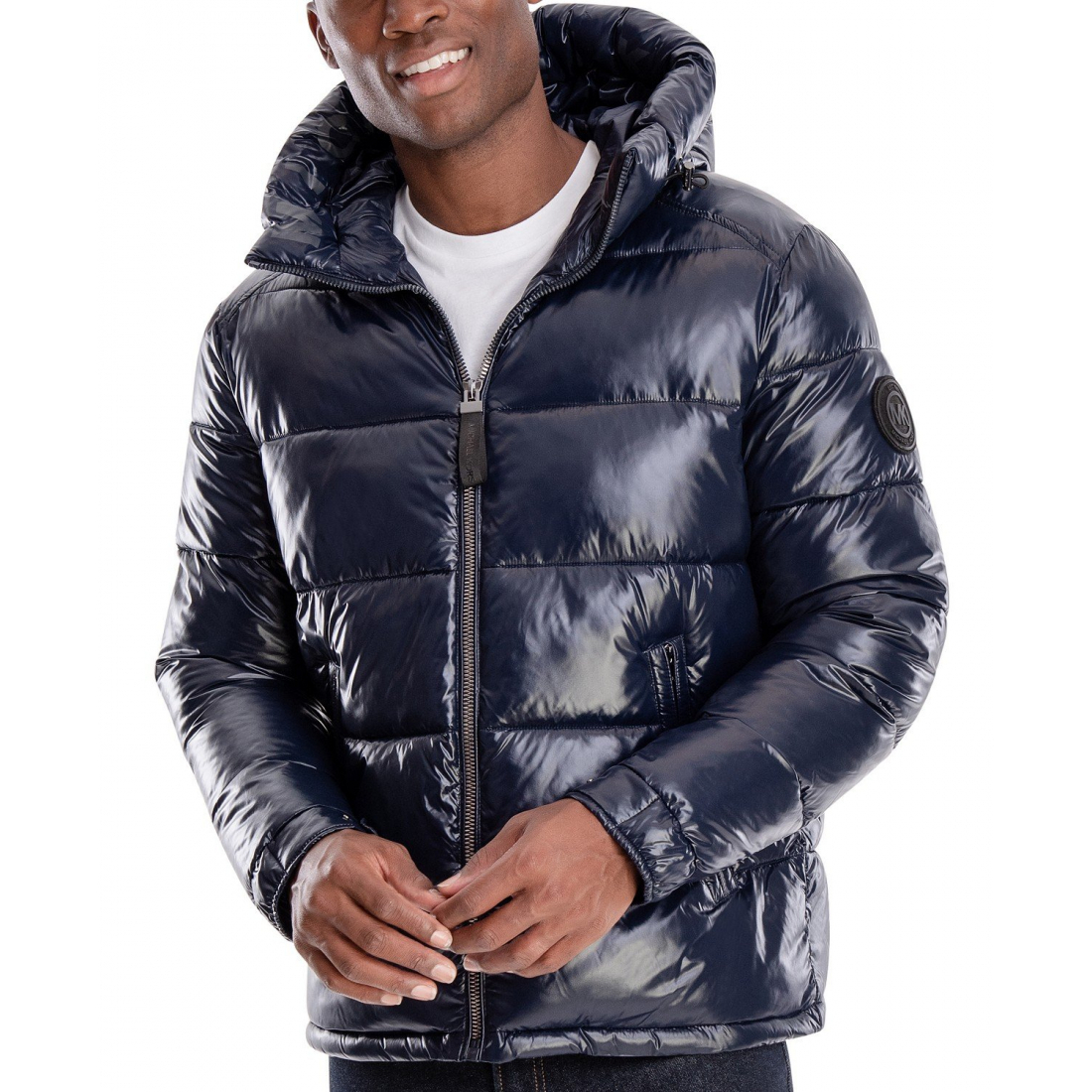 Men's 'Shiny Hooded' Puffer Jacket