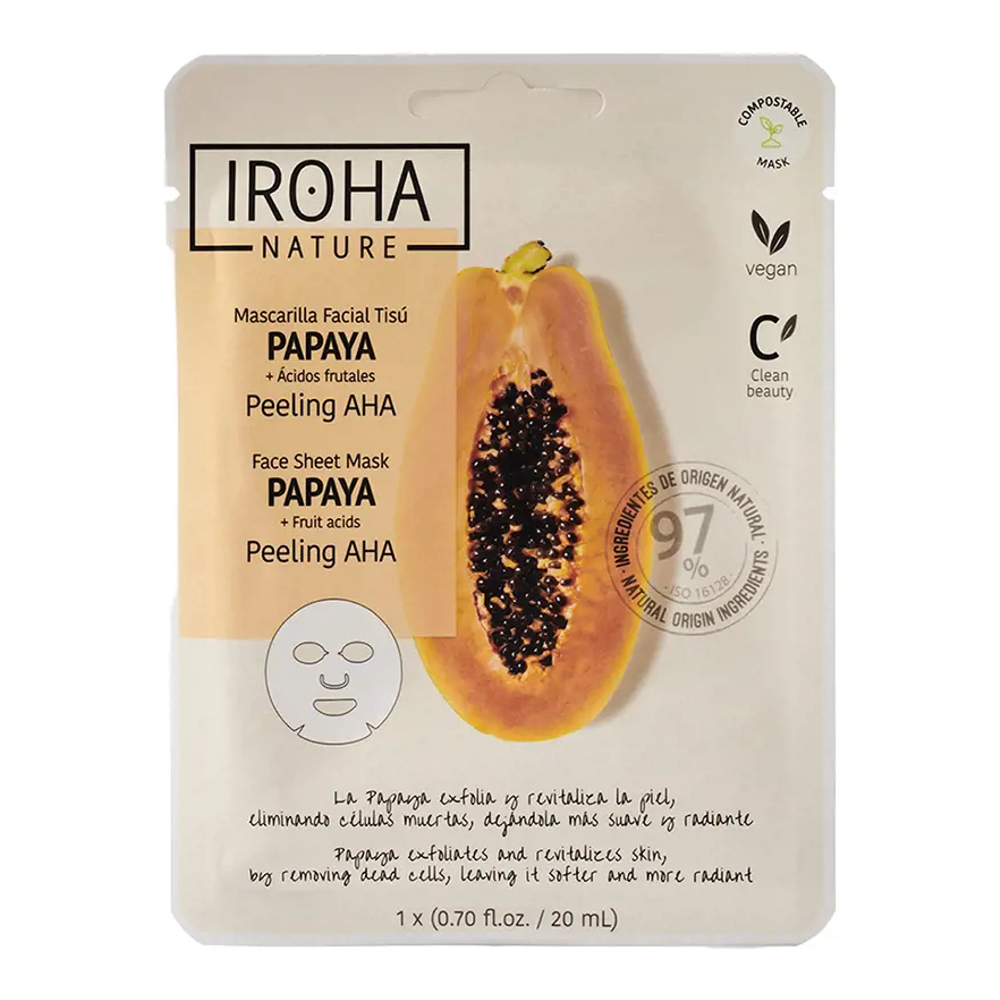 'Papaya Peeling Aha Facial Sheet Mask 1 Piece' Gesichtsmaske